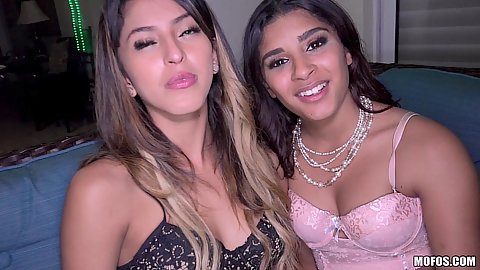 two refined looking latina babes in lingerie Katalina Mills