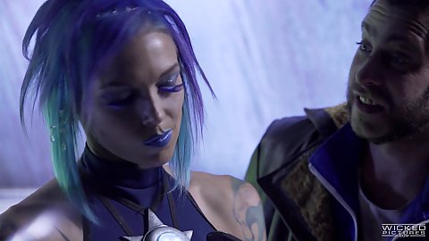Super cosplay babe in suicide squad parody sex Anna Bell Peaks and Katy Kiss