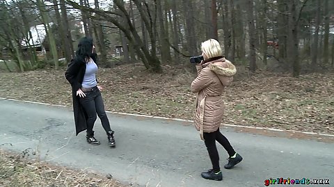 Victoria Pure and Nikita Ricci want to make a video of themselves in public