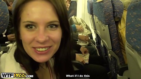 On a public plane with euro gf Zuzka and Leony April and Lexxis finally happy to go on a vacation