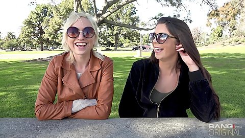Two girls out on a nice hang out today in the public park with us today Olivia Lua