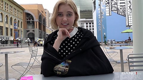 Cute smile petite 18year old clothed girl in public Chloe Cherry looking to have some fun today and show her little psusy