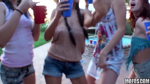 Real slut party with liberated sluts outdoors