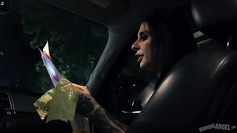 Driving in a car and out of ra lesbian latex party Ivy Lebelle and Katrina Jade an Joanna Angel and Ariana Marie