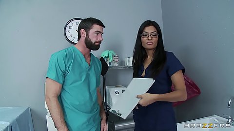 Hot doctor Shazie and a male nurse