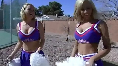Sexy blonde cheerleaders have some proving to do