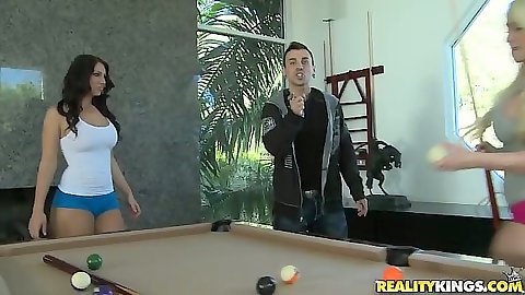 Playin some sexy pool with Kelli Staxxx and Madison Rose