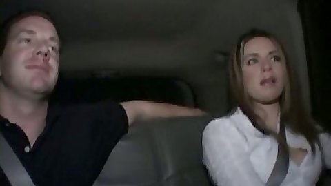Backseat driving around with slut teen Valerie