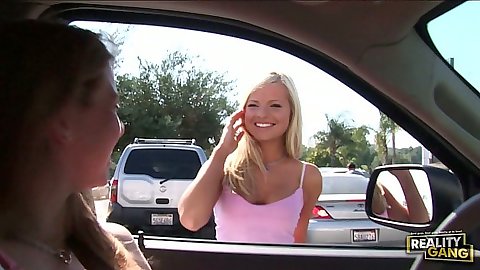 Lesbian public pick up in parking lot with Tatiana Luxe and Sunny Lane