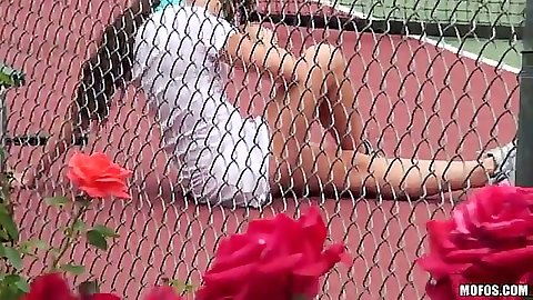 Voyeur outdoors tennis girls with Gemma and Summer Slate