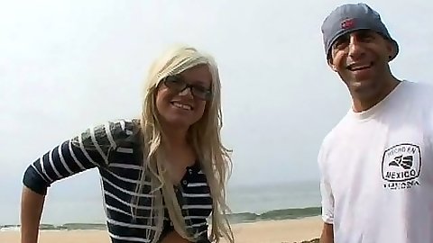 Blonde teen in public Chase Taylor on the road