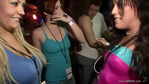Great dressed college sluts in the club shaking their butts