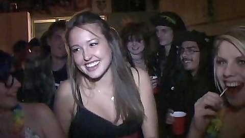 Dancing college sluts having a good time