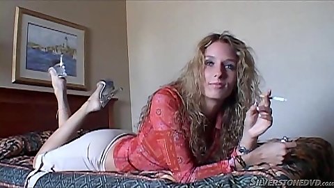 Picked up a smoking girl in hotel room stripping Montanna Rae