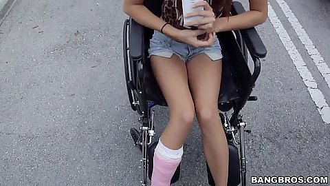 Girl broke her leg and still gets on the bang bus Kimberly Costa