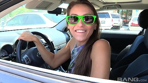 Dirty lesbian Krystal Banks having a drive around