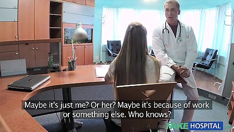 Doctor having a good time with receptionist nurse