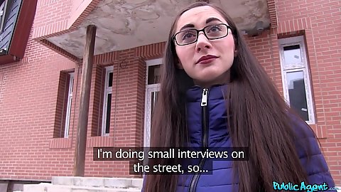 Aruna looks a little surprised as she is approached on street