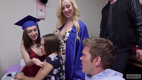 Dorm graduation and freshman initiation Bailey Brooke and Liza Rowe and Lily Jordan