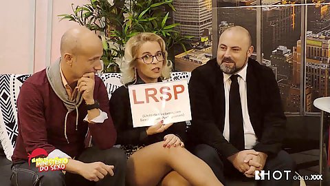 Portuguese series ministry of sex is back and chat a bit before anything stars with a nice blonde haired milf in glasses