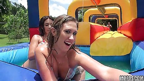 Real slut party getting wet and wild