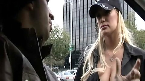 Shyla Stylez in uniform pulls over a naughty driver