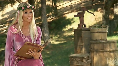 Sexy Tanya Tate goes down on fairy tale hero