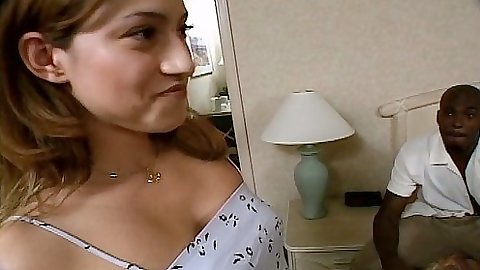 Jane a cute natural tits cutie pulling her dress up to get pussy licked