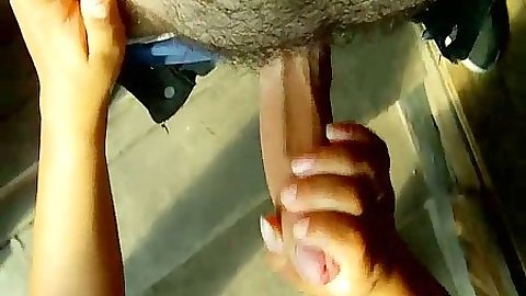 Close up hand job and blowjob from gf slut Dashik