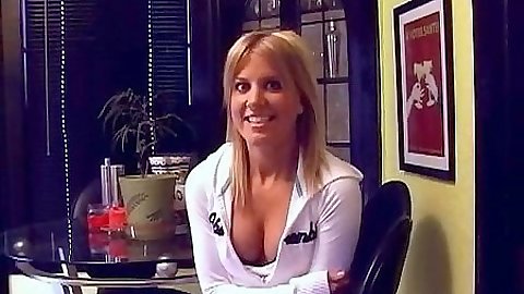 Teen blonde talking fully clothed