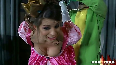 Big tits super mario bros parody with Brooklyn Chase